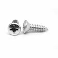 Asmc Industrial No.8-15 x 0.75 Phillips Oval Head Type A Sheet Metal Screw, 18-8 Stainless Steel, 4000PK 0000-213885-4000